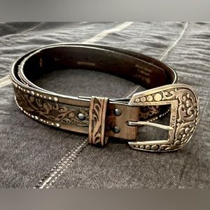 Ariat Brown Leather Studded Belt